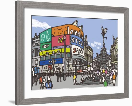 Piccadilly Circus-James Hobbs-Framed Giclee Print