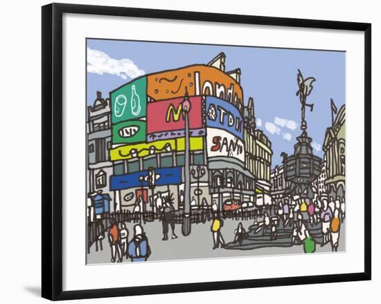 Piccadilly Circus-James Hobbs-Framed Giclee Print