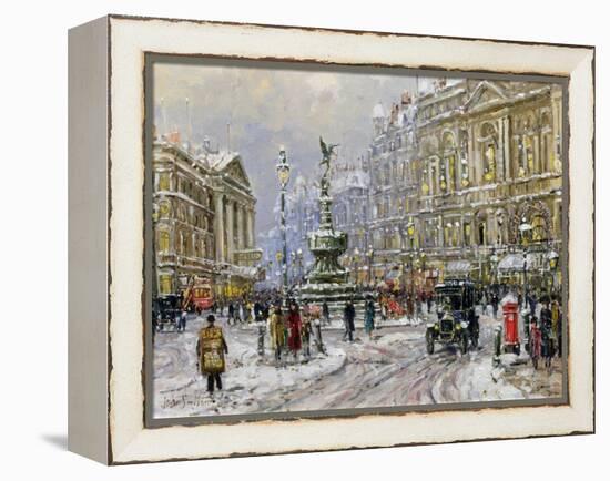 Piccadilly Circus-John Sutton-Framed Premier Image Canvas