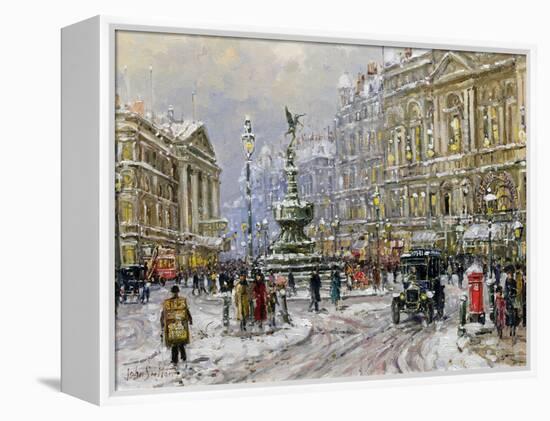 Piccadilly Circus-John Sutton-Framed Premier Image Canvas