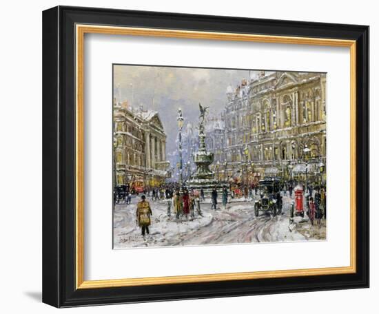 Piccadilly Circus-John Sutton-Framed Giclee Print