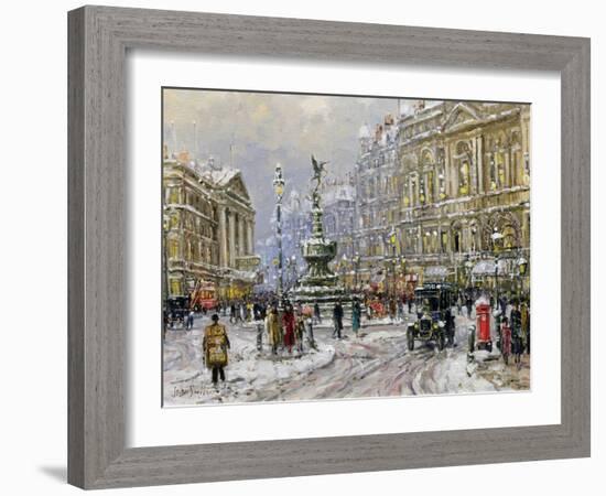 Piccadilly Circus-John Sutton-Framed Giclee Print