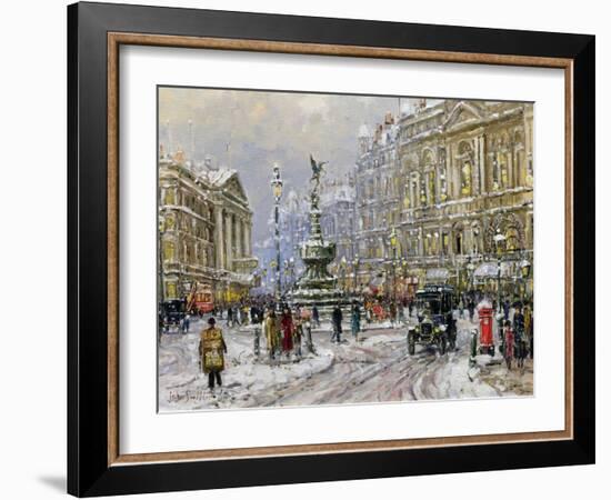 Piccadilly Circus-John Sutton-Framed Giclee Print