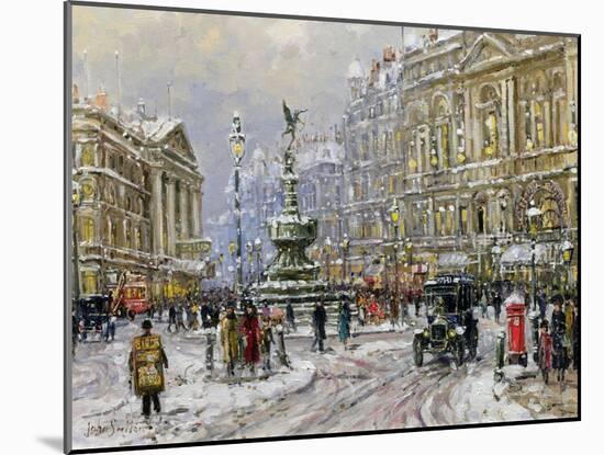 Piccadilly Circus-John Sutton-Mounted Giclee Print