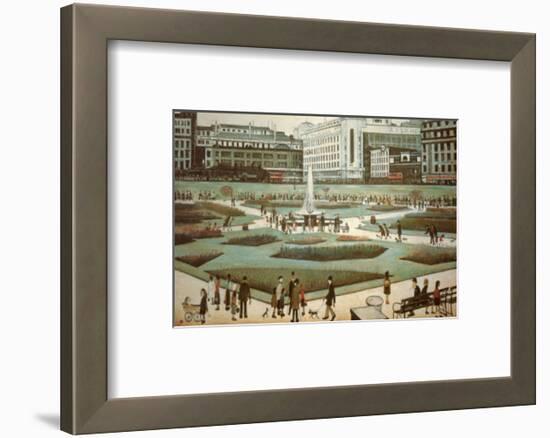 Piccadilly Gardens-Laurence Stephen Lowry-Framed Art Print