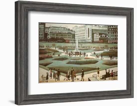 Piccadilly Gardens-Laurence Stephen Lowry-Framed Art Print