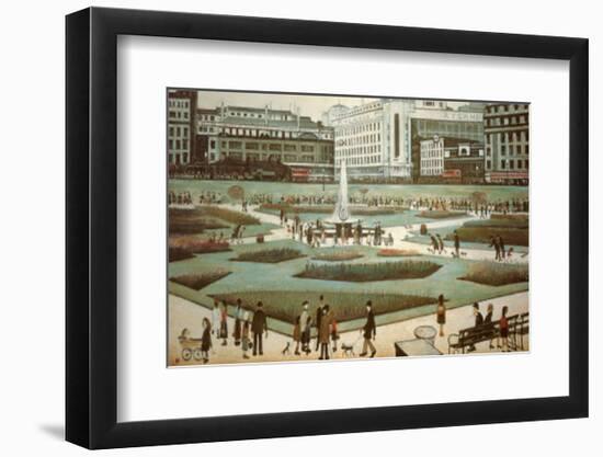 Piccadilly Gardens-Laurence Stephen Lowry-Framed Art Print