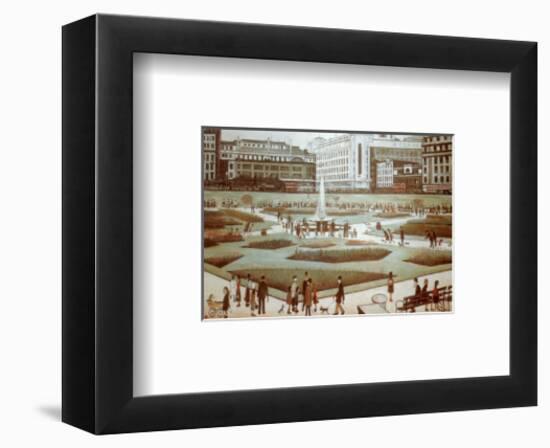 Piccadilly Gardens-Laurence Stephen Lowry-Framed Art Print