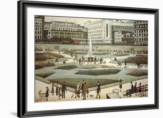 Piccadilly Gardens-Laurence Stephen Lowry-Framed Giclee Print