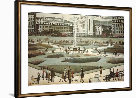 Piccadilly Gardens-Laurence Stephen Lowry-Framed Giclee Print