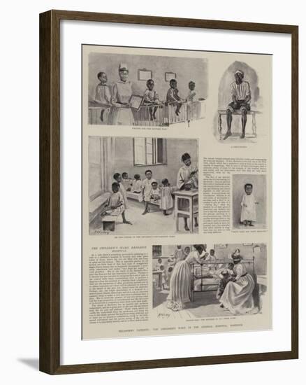 Piccaninny Patients, the Children's Ward in the General Hospital, Barbados-null-Framed Giclee Print