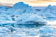 Beautiful View of Icebergs in Jokulsarlon Glacier Lagoon, Iceland, Global Warming and Climate Chang-pichetw-Framed Photographic Print