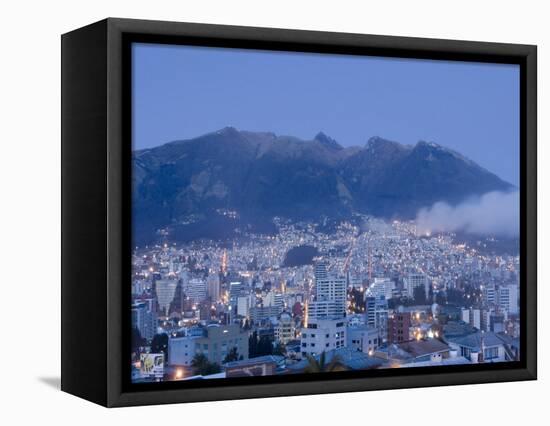 Pichincha Volcano and Quito Skyline, Ecuador-John Coletti-Framed Premier Image Canvas