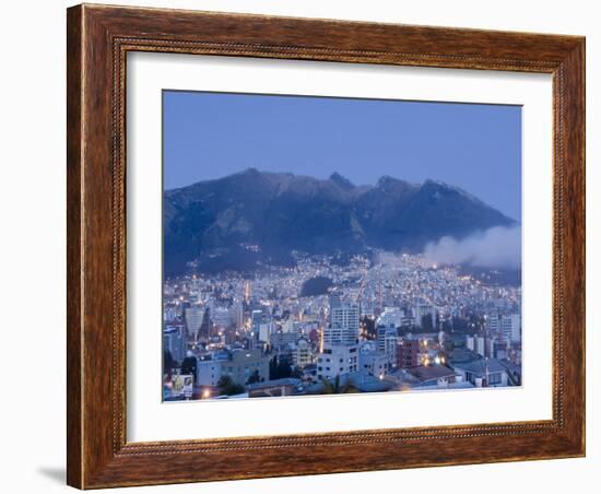 Pichincha Volcano and Quito Skyline, Ecuador-John Coletti-Framed Photographic Print