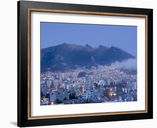 Pichincha Volcano and Quito Skyline, Ecuador-John Coletti-Framed Photographic Print