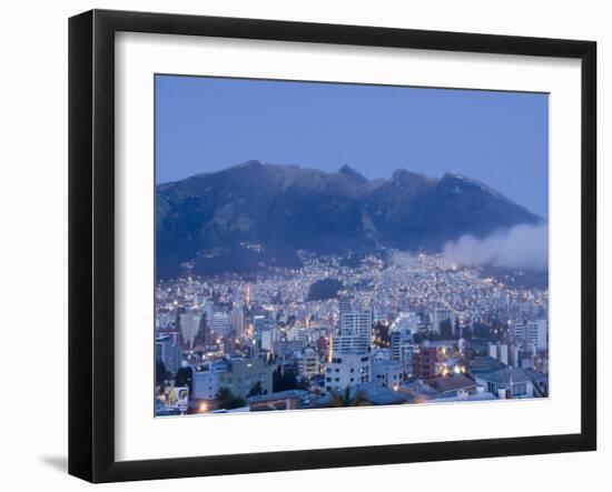 Pichincha Volcano and Quito Skyline, Ecuador-John Coletti-Framed Photographic Print