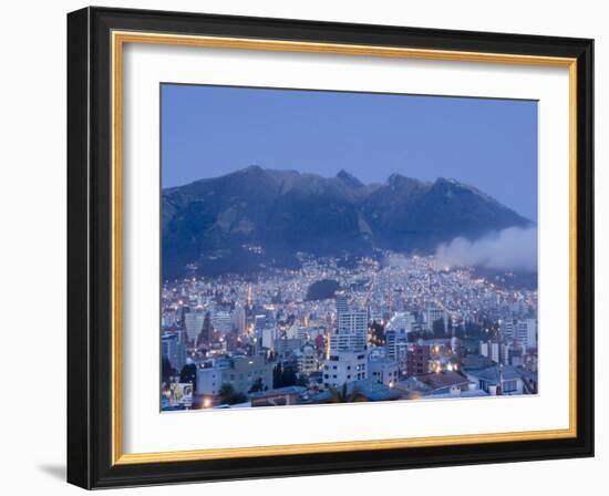 Pichincha Volcano and Quito Skyline, Ecuador-John Coletti-Framed Photographic Print