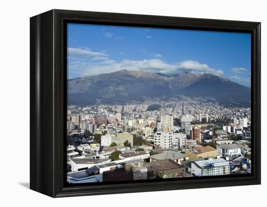 Pichincha Volcano and Quito Skyline, Ecuador-John Coletti-Framed Premier Image Canvas