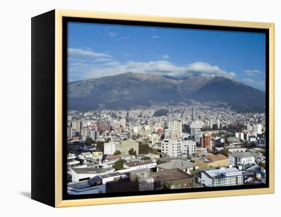 Pichincha Volcano and Quito Skyline, Ecuador-John Coletti-Framed Premier Image Canvas