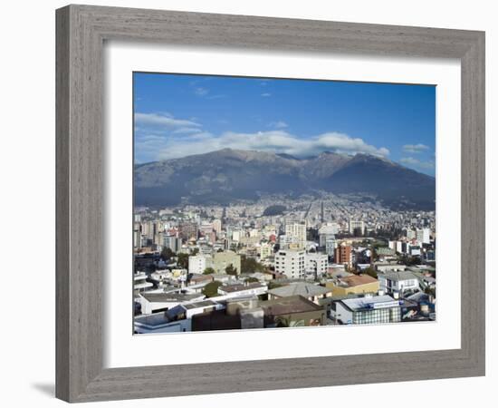 Pichincha Volcano and Quito Skyline, Ecuador-John Coletti-Framed Photographic Print