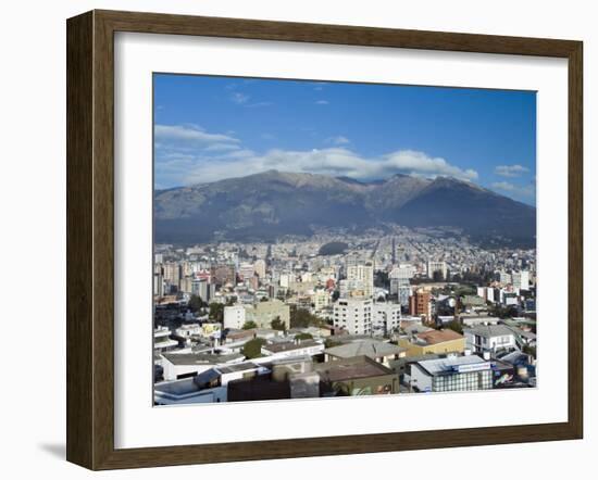 Pichincha Volcano and Quito Skyline, Ecuador-John Coletti-Framed Photographic Print