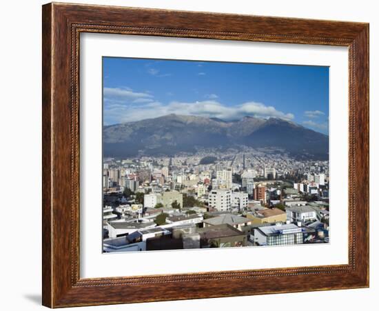 Pichincha Volcano and Quito Skyline, Ecuador-John Coletti-Framed Photographic Print