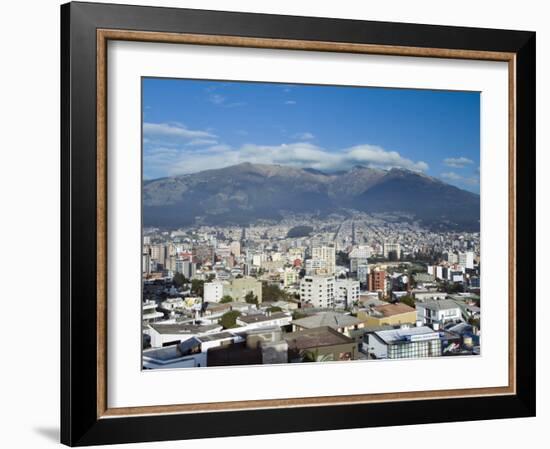 Pichincha Volcano and Quito Skyline, Ecuador-John Coletti-Framed Photographic Print