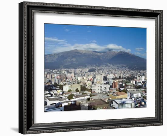 Pichincha Volcano and Quito Skyline, Ecuador-John Coletti-Framed Photographic Print