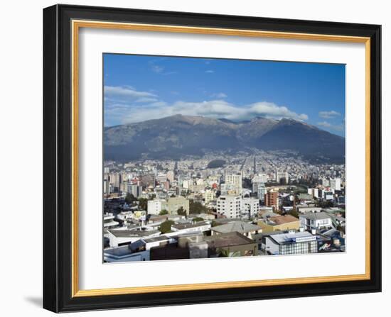 Pichincha Volcano and Quito Skyline, Ecuador-John Coletti-Framed Photographic Print