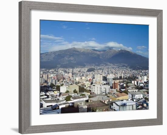 Pichincha Volcano and Quito Skyline, Ecuador-John Coletti-Framed Photographic Print