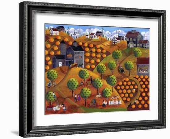 Pick Your Own Pumpkin And Apple Farm-Cheryl Bartley-Framed Giclee Print