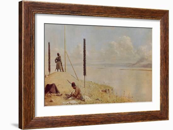 Picket on the Danube, 1878-1879-Vasili Vasilyevich Vereshchagin-Framed Giclee Print