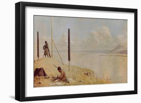 Picket on the Danube, 1878-1879-Vasili Vasilyevich Vereshchagin-Framed Giclee Print