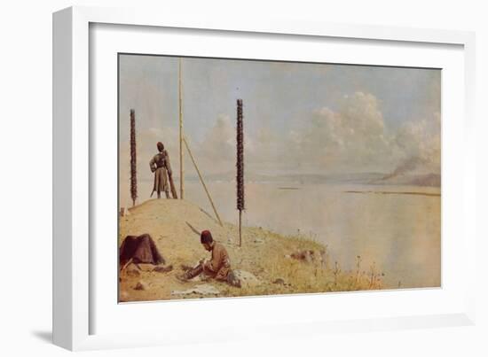 Picket on the Danube, 1878-1879-Vasili Vasilyevich Vereshchagin-Framed Giclee Print