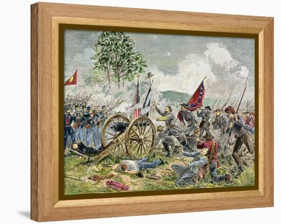 Pickett's Charge, Battle of Gettysburg in 1863-Charles Prosper Sainton-Framed Premier Image Canvas