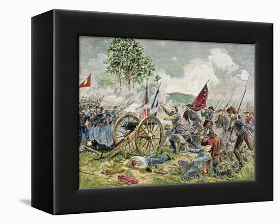 Pickett's Charge, Battle of Gettysburg in 1863-Charles Prosper Sainton-Framed Premier Image Canvas