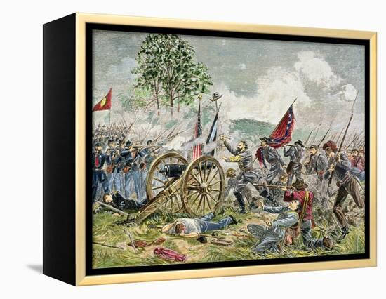 Pickett's Charge, Battle of Gettysburg in 1863-Charles Prosper Sainton-Framed Premier Image Canvas