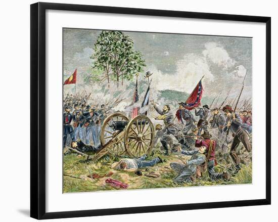 Pickett's Charge, Battle of Gettysburg in 1863-Charles Prosper Sainton-Framed Giclee Print