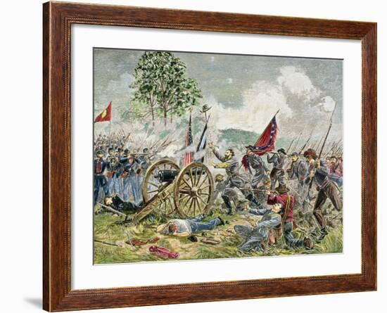 Pickett's Charge, Battle of Gettysburg in 1863-Charles Prosper Sainton-Framed Giclee Print