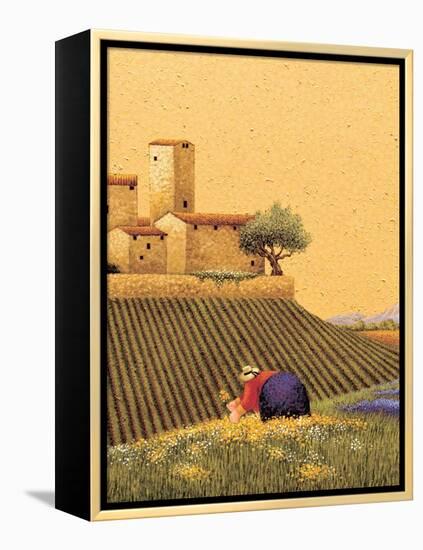 Picking a Bouquet-Lowell Herrero-Framed Stretched Canvas