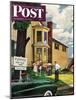 "Picking a Puppy" Saturday Evening Post Cover, September 30, 1950-Stevan Dohanos-Mounted Giclee Print