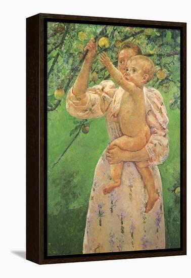 Picking an Apple, 1893-Mary Cassatt-Framed Premier Image Canvas