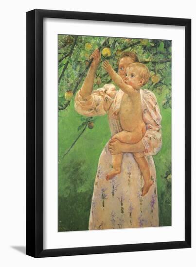 Picking an Apple, 1893-Mary Cassatt-Framed Giclee Print
