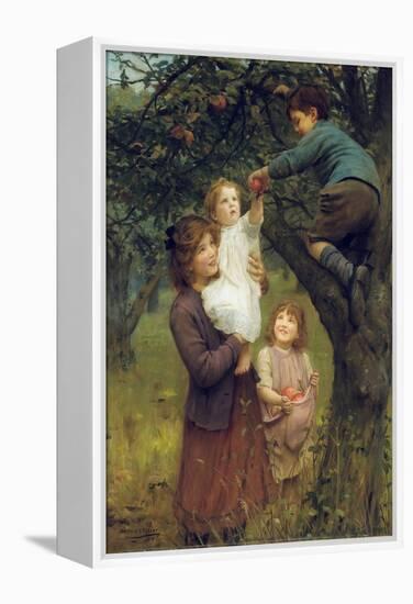 Picking Apples, 1919 (Oil on Canvas)-Arthur John Elsley-Framed Premier Image Canvas