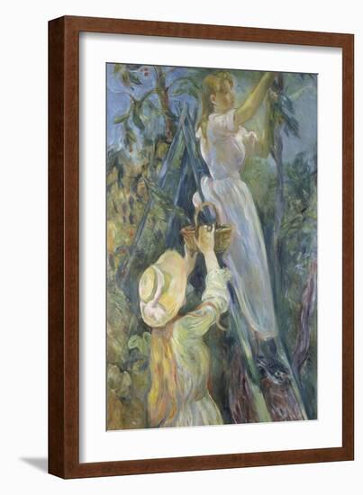 Picking Cherries, 1891-Berthe Morisot-Framed Giclee Print