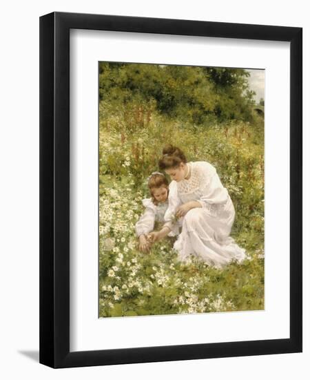 Picking Daisies, 1905-Hermann Seeger-Framed Giclee Print