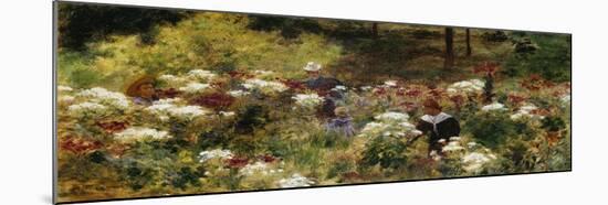 Picking Daisies-Charles Courtney Curran-Mounted Giclee Print