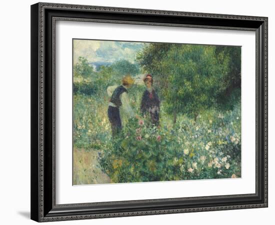 Picking Flowers, 1875-Pierre-Auguste Renoir-Framed Giclee Print