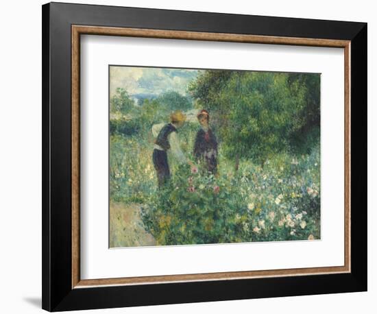 Picking Flowers, 1875-Pierre-Auguste Renoir-Framed Giclee Print