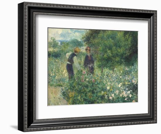 Picking Flowers, 1875-Pierre-Auguste Renoir-Framed Giclee Print